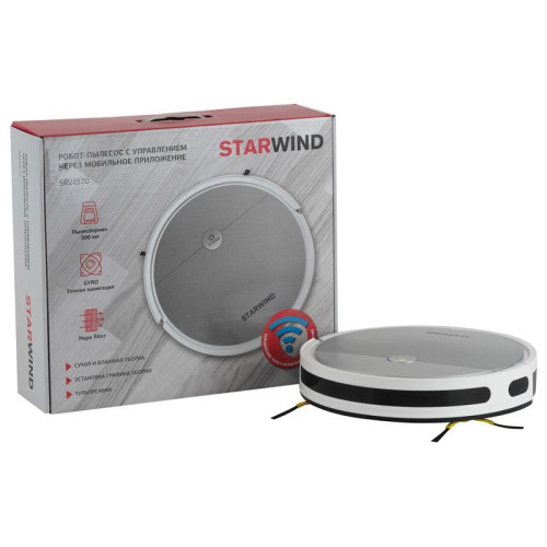 Пылесос-робот/ Пылесос-робот Starwind SRV4570 15Вт серебристый/белый