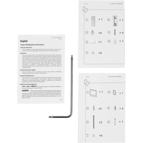 Комплект домофона Dahua DHI-KTA03 белый