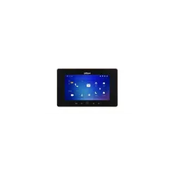Монитор видеодомофона IP 7 дюймовый возможность просмотра IP камер черный 1024x600 емкостный сенсорный экран, Карты памяти до 32Гб, Питание: DC 12В/PoE(802.3af), Питание: DC 12V PoE