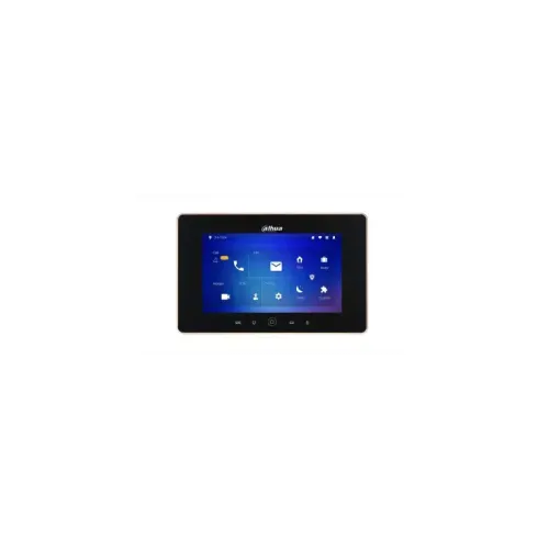 Монитор видеодомофона IP 7 дюймовый возможность просмотра IP камер черный 1024x600 емкостный сенсорный экран, Карты памяти до 32Гб, Питание: DC 12В/PoE(802.3af), Питание: DC 12V PoE