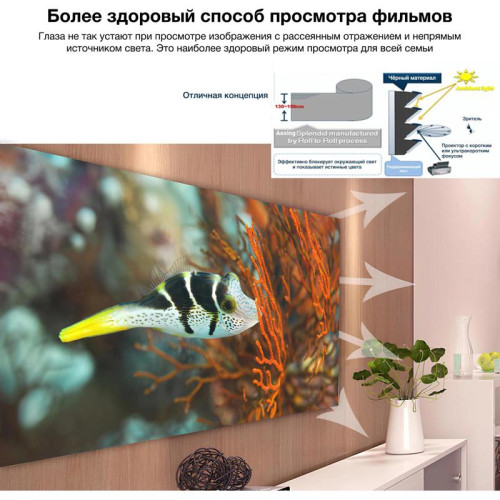 Экран на раме Cactus 127x224см Alr Expert CS-PSALRE-224X127-MM магнитное крепление 16:9 настенный натяжной черный