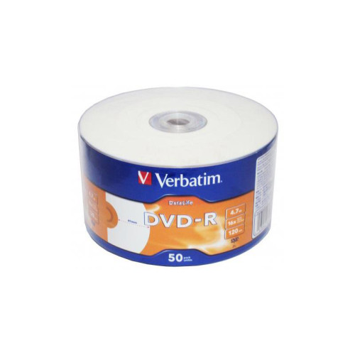 Диск DVD-R Verbatim 4.7Gb 16x bulk (50шт) Printable (43793)