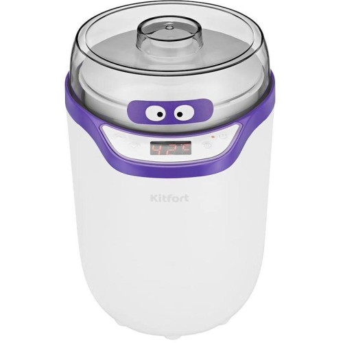 Йогуртница Kitfort КТ-2077-1 25Вт упр.:электрон. фиолетовый/белый