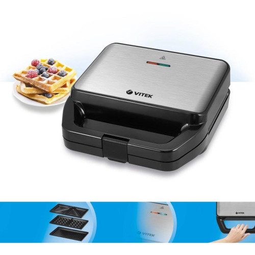 Вафельница Vitek VT-2626 850Вт черный/серебристый