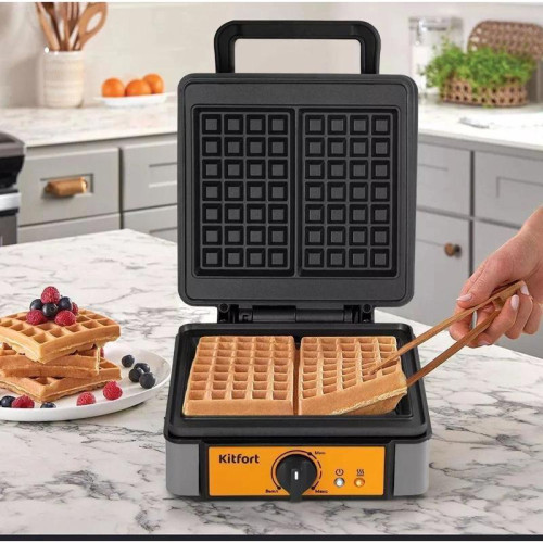 Вафельница Kitfort КТ-1694 1200Вт серый