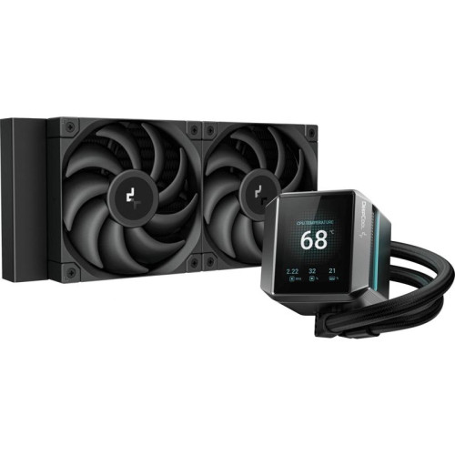Система водяного охлаждения Deepcool Mystique 240 Soc-AM5/AM4/1200/1700/1851 черный 4-pin 36.49dB Al LCD 1543gr Ret (R-LX550-BKDSNC-G-1) [R-LX550-BKDSNC-G-1]