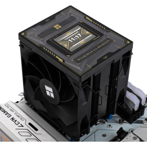 Устройство охлаждения(кулер) Thermalright Burst Assassin Vision 120 Soc-AM5/AM4/1200/1700/1851 черный 4-pin 25.6dB Al+Cu LCD Ret (BA120-VISION-BL)
