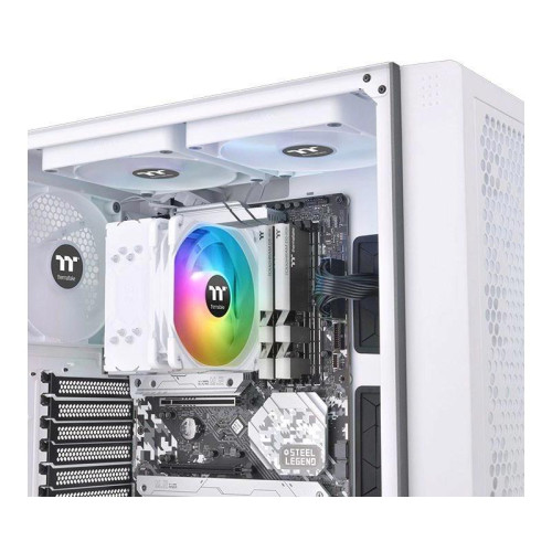 Кулер Thermaltake UX200 SE ARGB Soc-AM5/AM4/1200/1700/1851 белый 4-pin 25dB Al+Cu 170W Ret (CL-P116-AL12SW-A) [CL-P116-AL12SW-A]