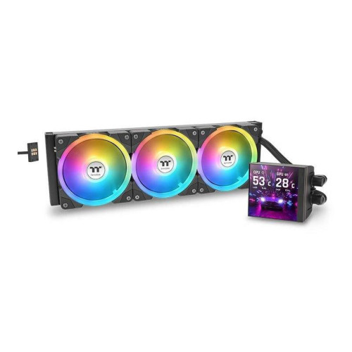 Система водяного охлаждения Thermaltake MAGFloe 360 Ultra ARGB Soc-AM5/AM4/1200/1700/1851 черный 4-pin 30.6dB Al+Cu LCD Ret (CL-W432-PL12SW-A)