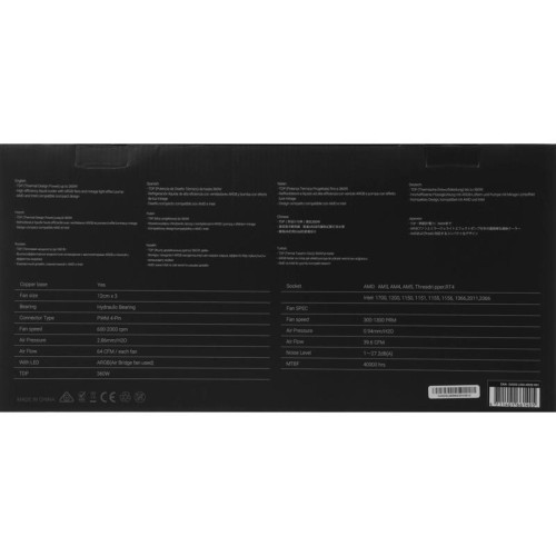 Система водяного охлаждения Formula Oasis L360 ARGB Soc-AM5/AM4/1200/2066/1700/1851 белый 4-pin 1-27dB Al+Cu 360W Ret (OASIS L360 ARGB WH)