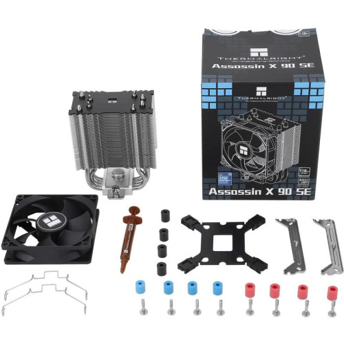 Устройство охлаждения(кулер) Thermalright Assassin X 90 SE Soc-AM5/AM4/1200/1700/1851 черный 4-pin 27.3dB Al+Cu 360gr Ret (AX90-SE)