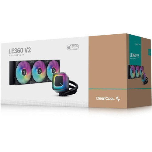 Система водяного охлаждения Deepcool LE360 V2 ARGB Soc-AM5/AM4/1200/1700/1851 черный 4-pin 19-31.6dB Al 250W 1632gr Ret (R-LE360-BKAMMC-G-2)