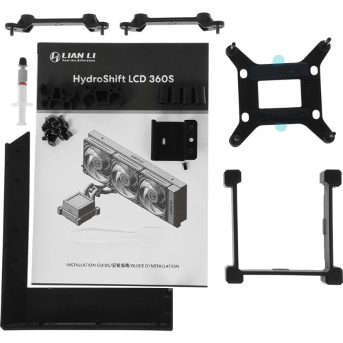 Система водяного охлаждения Lian-Li HydroShift LCD 360S Soc-AM5/AM4/1700/1851 черный 4-pin 29.8dB Al+Cu LCD 330W Ret (G89.GHSLCD36SB.R0) [G89.GHSLCD36SB.R0]