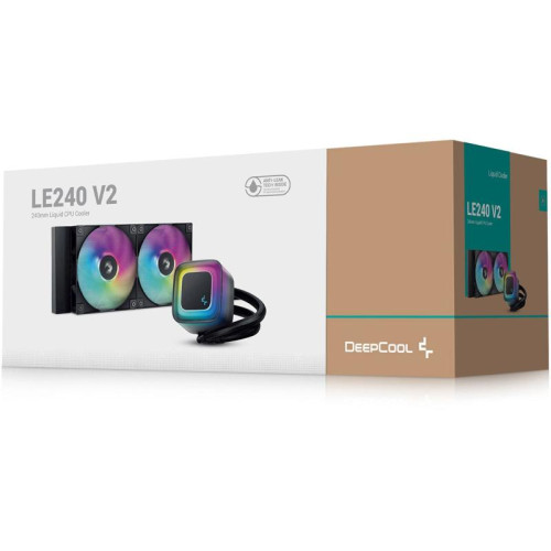 Система водяного охлаждения Deepcool LE240 V2 ARGB Soc-AM5/AM4/1200/1700/1851 черный 4-pin 28.2-31.6dB Al 220W 1359gr Ret (R-LE240-BKAMMC-G-2)