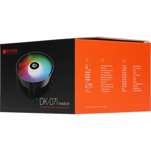 Кулер ID-Cooling DK-07i RAINBOW RGB Soc-1700/1851 черный/белый 4-pin 14-26dB Al 125W 400gr Ret [DK-07I RAINBOW]