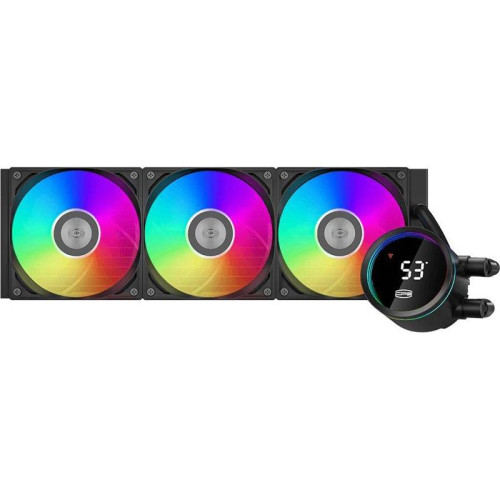 Система водяного охлаждения PcCooler DA360 Pro Digital BK ARGB Soc-AM5/AM4/1200/1700/1851 черный 4-pin Al LCD 300W Ret (DA360PRO-BKAWXL-GL) [DA360PRO-BKAWXL-GL]
