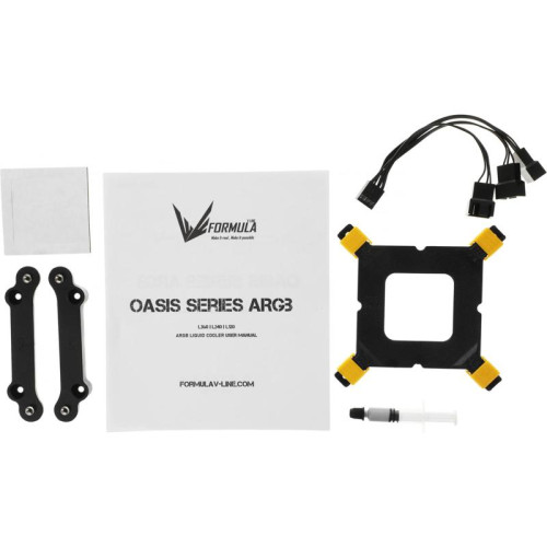 Система водяного охлаждения Formula Oasis L360 ARGB Soc-AM5/AM4/1200/2066/1700/1851 черный 4-pin 1-27dB Al+Cu 360W Ret (OASIS L360 ARGB BK)