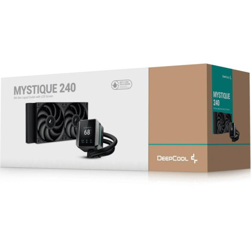 Система водяного охлаждения Deepcool Mystique 240 Soc-AM5/AM4/1200/1700/1851 черный 4-pin 36.49dB Al LCD 1543gr Ret (R-LX550-BKDSNC-G-1) [R-LX550-BKDSNC-G-1]