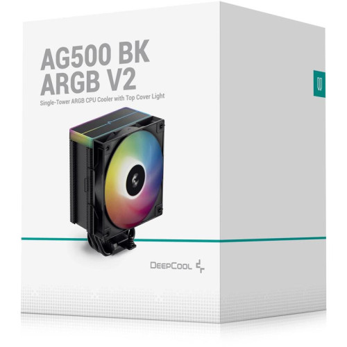 Устройство охлаждения(кулер) Deepcool AG500 BK V2 ARGB Soc-AM5/AM4/1200/1700/1851 черный 4-pin 29.4dB Al+Cu 240W 857gr Ret (R-AG500-BKAMMN-GJD)