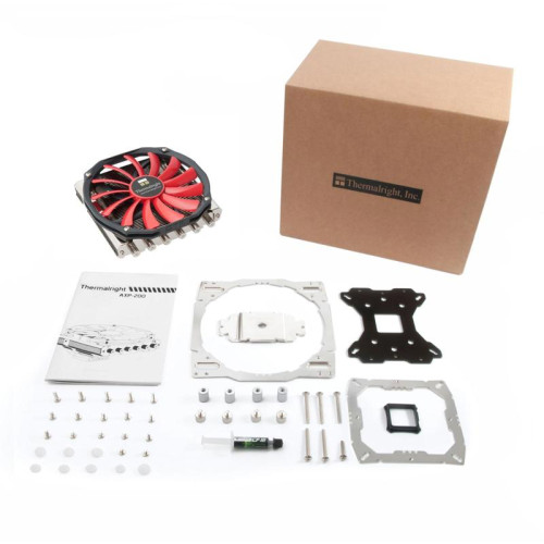 Кулер Thermalright AXP-200-R Soc-AM5/AM4/1151/1200/2066/1700 черный/красный 4-pin 30.6dB Al 180W 475gr Ret [AXP-200-R]