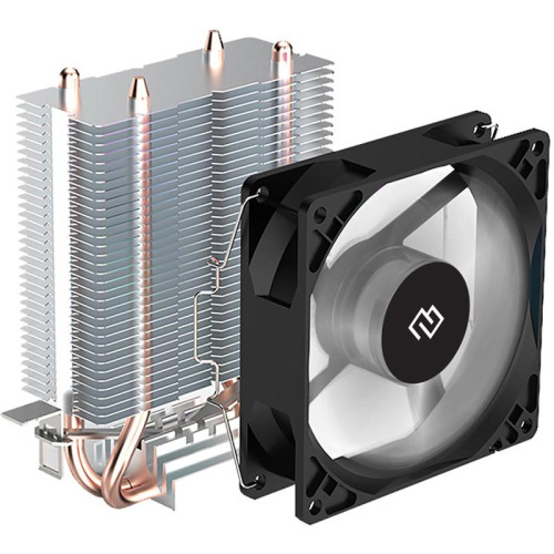 Кулер Digma D-CPC110-PWM1 90x90x25mm Soc-AM4/1151/1200 черный 4-pin 23dB Al+Cu 110W 247gr Ret [D-CPC110-PWM1]