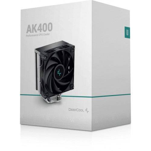 Кулер Deepcool AK400 Soc-AM5/AM4/1200/1700/1851 черный 4-pin 29-29dB Al+Cu 220W 661gr Ret (R-AK400-BKNNMN-G-1) [R-AK400-BKNNMN-G-1]