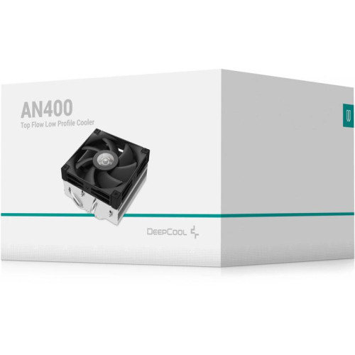 Кулер Deepcool AN400 Soc-AM5/AM4/1200/1700/1851 черный 4-pin 23.2dB Al 150W 431.4gr Ret (R-AN400-BKNNMN-G) [R-AN400-BKNNMN-G]