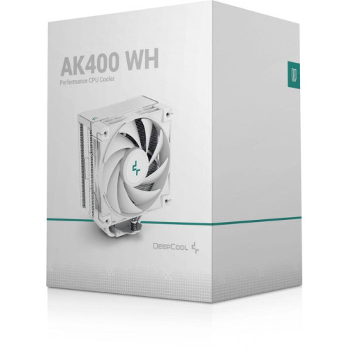 Кулер Deepcool AK400 Soc-AM5/AM4/1200/1700/1851 белый 4-pin 29dB Al+Cu 220W 661gr Ret (R-AK400-WHNNMN-G-1) [R-AK400-WHNNMN-G-1]