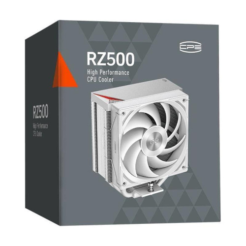 Кулер PcCooler RZ500 Soc-AM5/AM4/1200/1700/1851 белый 4-pin 32dB Al+Cu 250W Ret (RZ500-WHNWNX-GL) [RZ500-WHNWNX-GL]