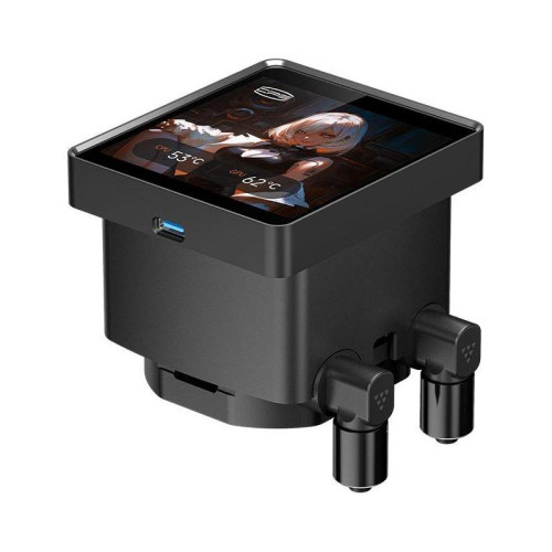 Система водяного охлаждения PcCooler DT360 Dsiplay ARGB Soc-AM5/AM4/1200/1700/1851 черный 4-pin 15-33.1dB Al LCD 320W Ret (DT360-BKAWXY-GL)