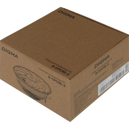 Кулер Digma D-CPC95-2 120x120x25mm Soc-AM4/1151/1200 черный 3-pin 29dB Al 95W 185gr Ret [D-CPC95-2]