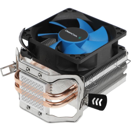 Кулер Deepcool Ice Edge Mini FS V2.0 Soc-AM5/AM4/1200/1700/1851 черный/синий 3-pin 25dB Al+Cu 100W 276gr Ret (DP-MCH2-IEMV2) [DP-MCH2-IEMV2]