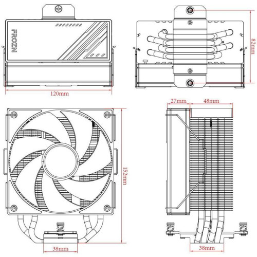 Кулер ID-Cooling Frozn A410 ARGB Soc-AM5/AM4/1200/1700/1851 белый 4-pin 29.9dB Al+Cu 230W 730gr Ret (FROZN A410 ARGB WHITE) [FROZN A410 ARGB WHITE]