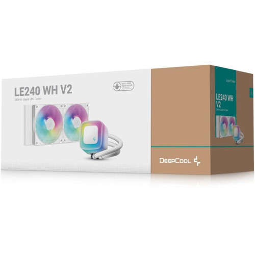 Система водяного охлаждения Deepcool LE240 V2 Soc-AM5/AM4/1200/1700/1851 белый 4-pin 28.2-31.6dB Al 220W 1359gr Ret (R-LE240-WHAMMN-G-2)