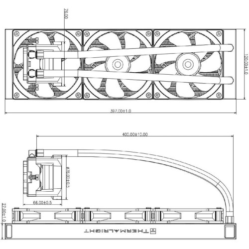 Система водяного охлаждения Thermalright Core Vision 360 Soc-AM5/AM4/1200/1700/1851 черный 4-pin 28.1dB Al LCD Ret (C-VISION-360-BL)