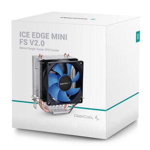 Кулер Deepcool Ice Edge Mini FS V2.0 Soc-AM5/AM4/1200/1700/1851 черный/синий 3-pin 25dB Al+Cu 100W 276gr Ret (DP-MCH2-IEMV2) [DP-MCH2-IEMV2]