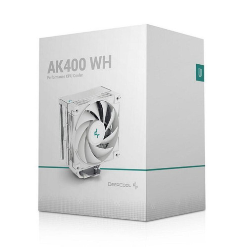 Кулер Deepcool AK400 Soc-AM5/AM4/1200/1700/1851 белый 4-pin 29dB Al+Cu 220W 661gr Ret (R-AK400-WHNNMN-G-1) [R-AK400-WHNNMN-G-1]