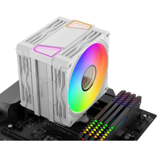 Устройство охлаждения(кулер) Bloody BD-AC230-ARGB1 ARGB Soc-AM5/AM4/1200/1700/1851 белый 4-pin 22-32dB Al+Cu LCD 230W 715gr Ret (BD-AC230-ARGB1-WH)