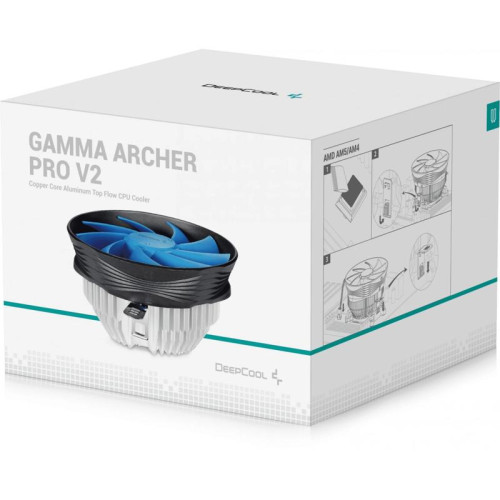 Кулер Deepcool Gamma Archer Pro V2 Soc-AM5/AM4/1200/1700/1851 4-pin 18-21dB Al+Cu 110W 315gr Ret (G-U-ARCHER-ARNNNN-G-2) [G-U-ARCHER-ARNNNN-G-2]