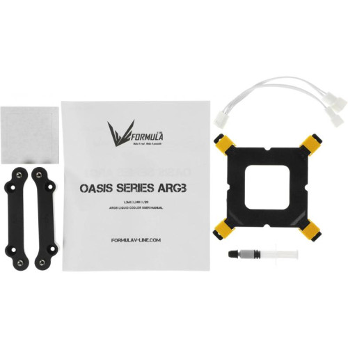 Система водяного охлаждения Formula Oasis L240 ARGB Soc-AM5/AM4/1200/2066/1700/1851 белый 4-pin 1-27.2dB Al+Cu 310W Ret (OASIS L240 ARGB WH)
