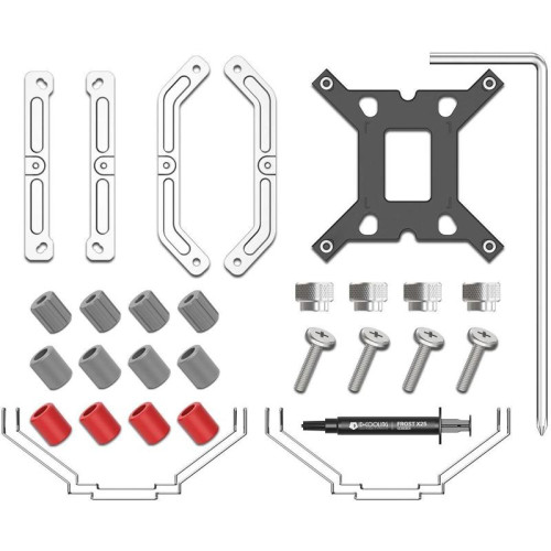 Устройство охлаждения(кулер) ID-Cooling SE-610-XT Basic Soc-AM5/AM4/1200/1700/1851 серебристый/черный 4-pin 29.85dB Al+Cu 250W 900gr Ret
