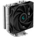 Кулер Deepcool AG400 Soc-AM5/AM4/1200/1700/1851 серебристый/черный 4-pin 18-31.6dB Al+Cu 220W 614gr Ret (R-AG400-BKNNMN-G-1) [R-AG400-BKNNMN-G-1]