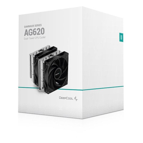 Кулер Deepcool AG620 Soc-AM5/AM4/1200/1700/1851 черный 4-pin 15-29dB Al+Cu 260W 1300gr Ret (R-AG620-BKNNMN-G-1) [R-AG620-BKNNMN-G-1]
