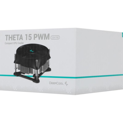 Кулер Deepcool Theta 15 PWM Soc-1700/1851 серебристый/черный 4-pin 18-37.2dB Al 65W 208gr Ret (DP-ICAS-T15P-17) [DP-ICAS-T15P-17]