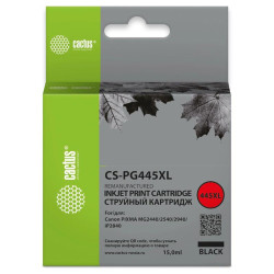 Картридж струйный Cactus CS-PG445XL PG-445XL черный (15мл) для Canon PIXMA MG2440/2540/2940/iP2840 с чипом