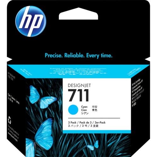 HP 711 3-Pack 29-ml Cyan Ink Cartridge