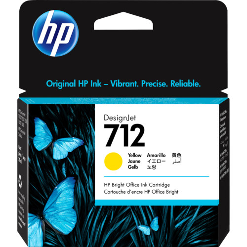 HP 712 29-ml Yellow DesignJet Ink Cartridge