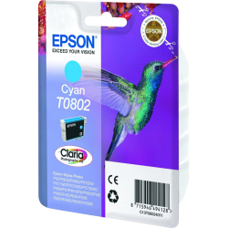 Струйный картридж Epson T0802 голубой, 900 стр., для Epson Stylus P50/PX660/PX660+/PX720WD/PX720/PX730WD/PX730/PX820FWD/PX820/PX830FWD/PX830