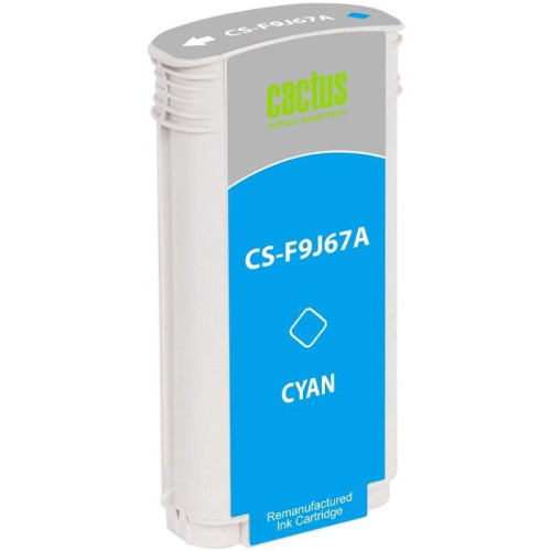 Картридж струйный Cactus CS-F9J67A 728XL голубой (130мл) для HP DJ T730/T830 с чипом