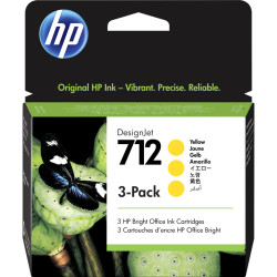 HP 712 3-Pack 29-ml Yellow DesignJet Ink Cartridge
